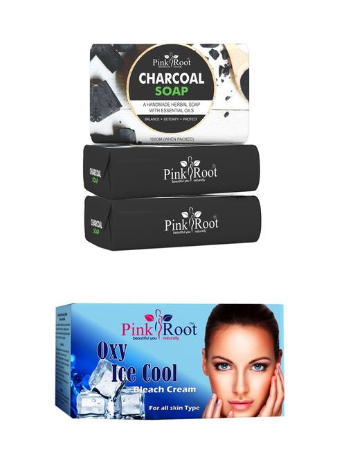 pink root honey oatmeal soap 100gm (pack of 3) with pink root oxy bleach 250gm - 18167813 - Very Small Image - 1