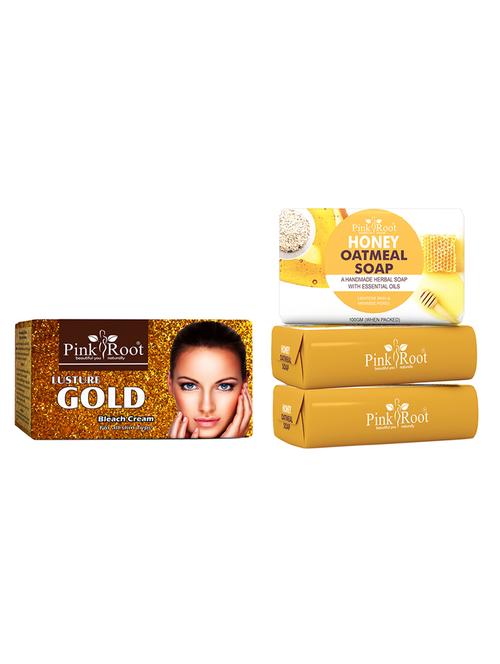 pink root kojic soap 100gm (pack of 3) with pink root gold bleach 50gm - 18168218 - Very Small Image - 1