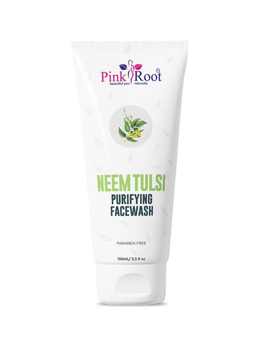 pink root neem tulsi soap 100gm (pack of 3) with pink root neem tulsi purifying face wash 100ml - 18168527 - Very Small Image - 1
