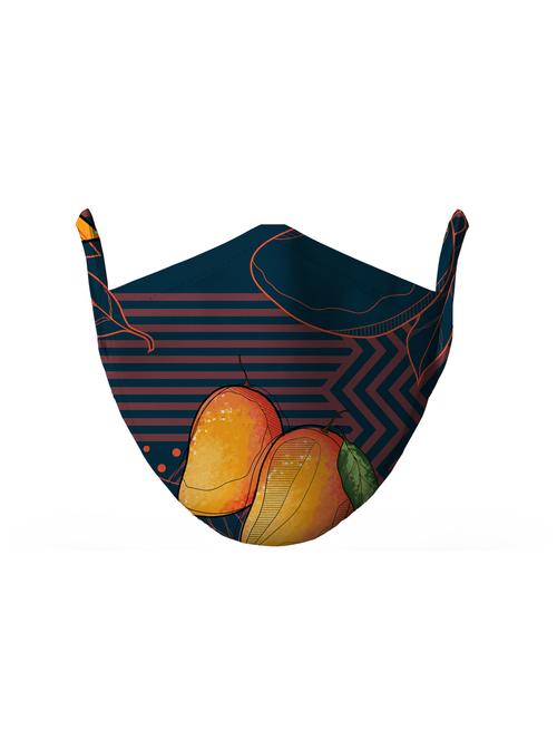 orange cotton printed women mask - 18169765 - Very Small Image - 1
