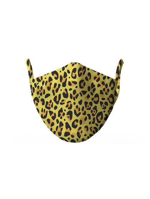 yellow cotton printed women mask - 18169778 - Very Small Image - 1