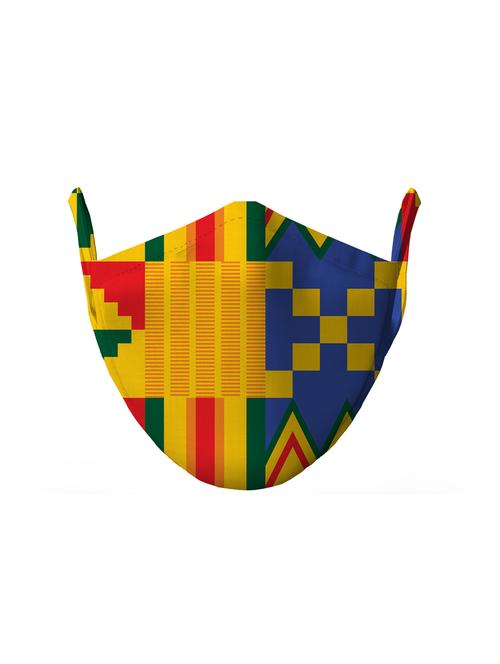 yellow cotton printed women mask - 18169779 - Very Small Image - 1