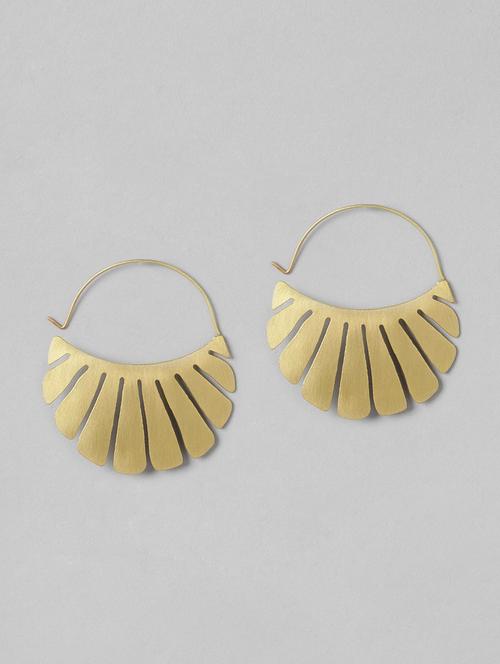 gold metal drop earring - 18171343 - Very Small Image - 1