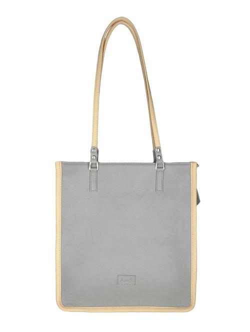 grey leather regular tote - 18171535 - Very Small Image - 1