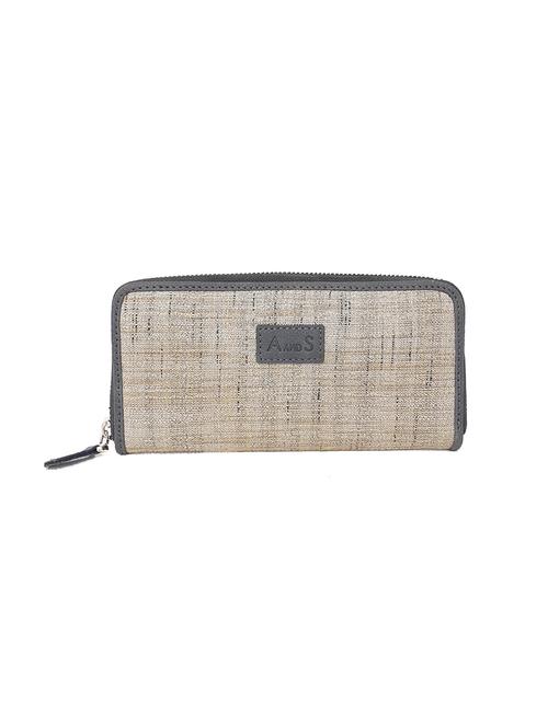 grey jute wallet - 18171939 - Very Small Image - 1