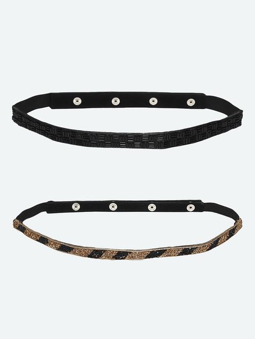 embellished women belt beaded combo (pack of 2) - 18172022 - Very Small Image - 1