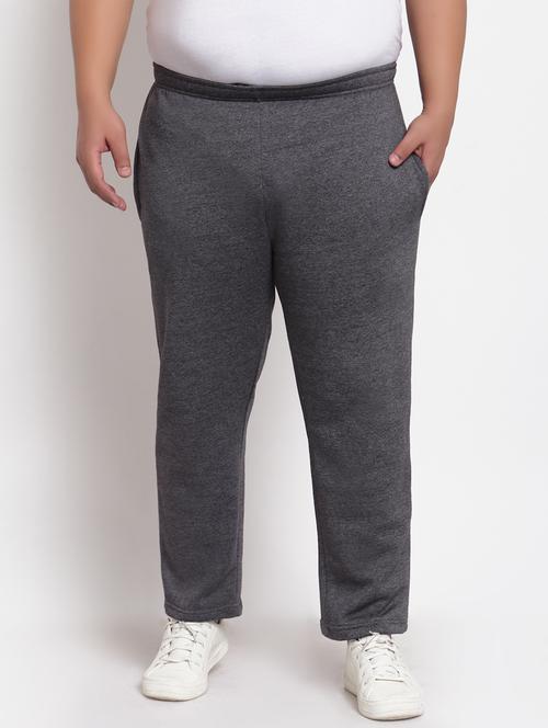 grey solid track pant - 18172069 - Very Small Image - 1