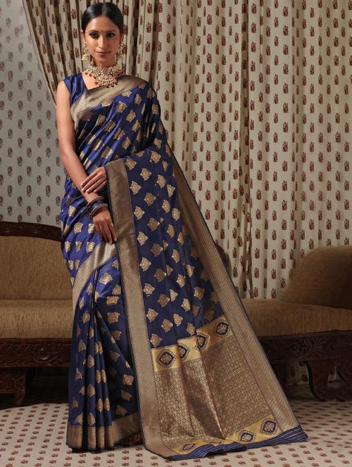 women's banarasi saree - 18172441 - Very Small Image - 1