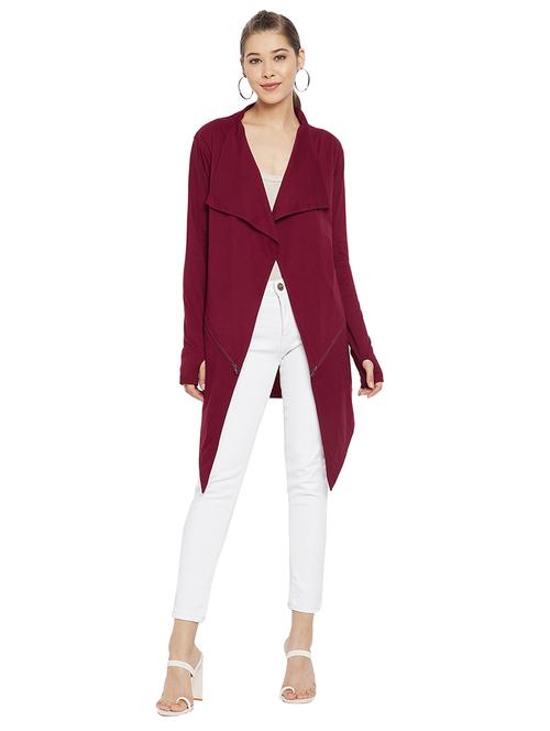 red solid asymmetric shrug - 18172533 - Very Small Image - 1