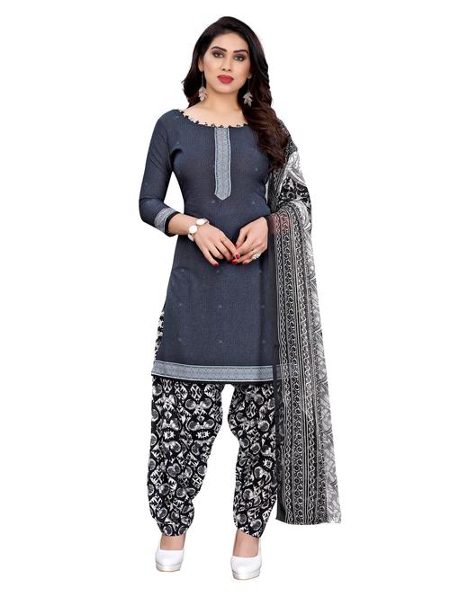 grey crepe unstitched suit - 18172824 - Very Small Image - 1