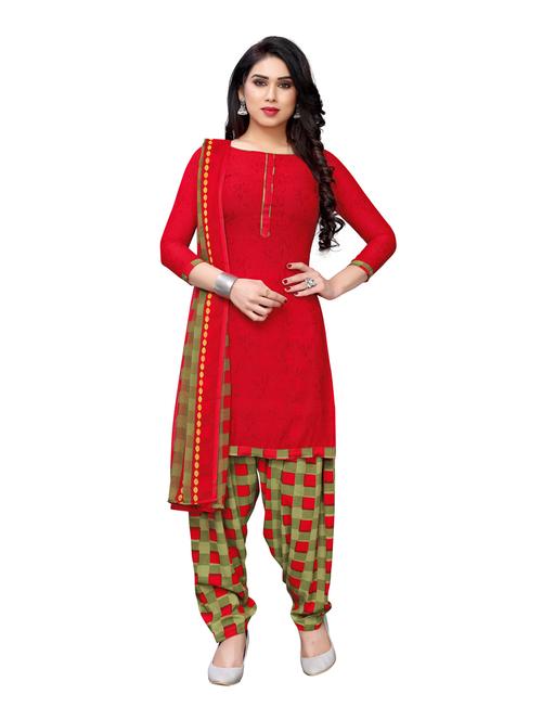 red crepe unstitched suit - 18172837 - Very Small Image - 1