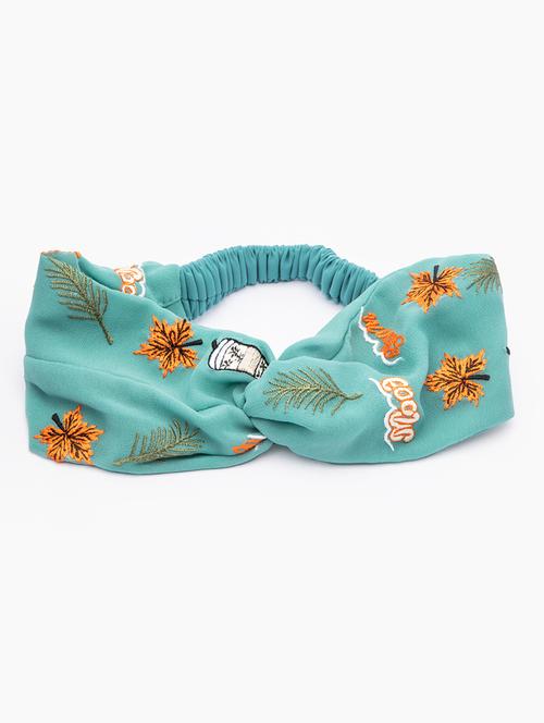autumn floral embroidered headband - 18172960 - Very Small Image - 1
