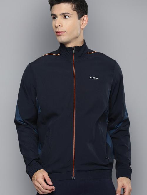 navy blue polyester blend bomber jacket - 18173025 - Very Small Image - 1
