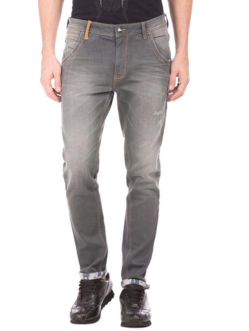 grey cotton blend jeans - 18173314 - Very Small Image - 1