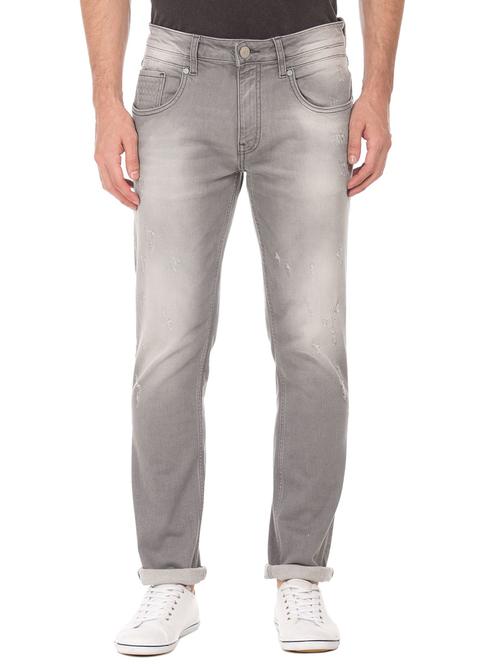 grey cotton blend jeans - 18173334 - Very Small Image - 1