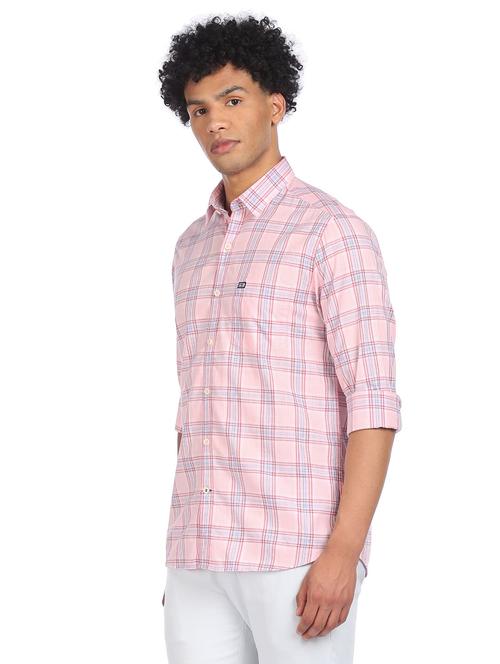 pink checkered formal shirt - 18175338 - Very Small Image - 1