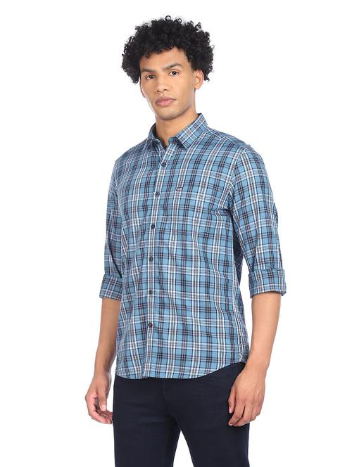 mens checks casual shirt - 18175419 - Very Small Image - 1