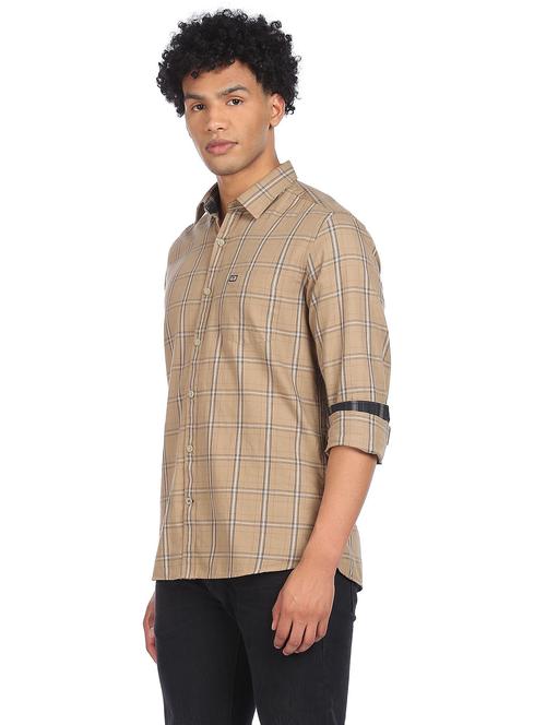 mens checks casual shirt - 18175460 - Very Small Image - 1