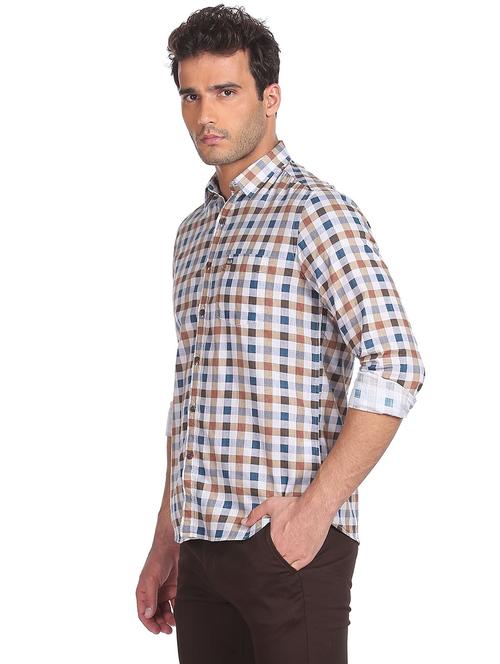 mens checks casual shirt - 18175466 - Very Small Image - 1