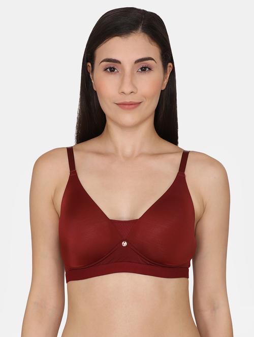 maroon solid t-shirt bra - 18175627 - Very Small Image - 1