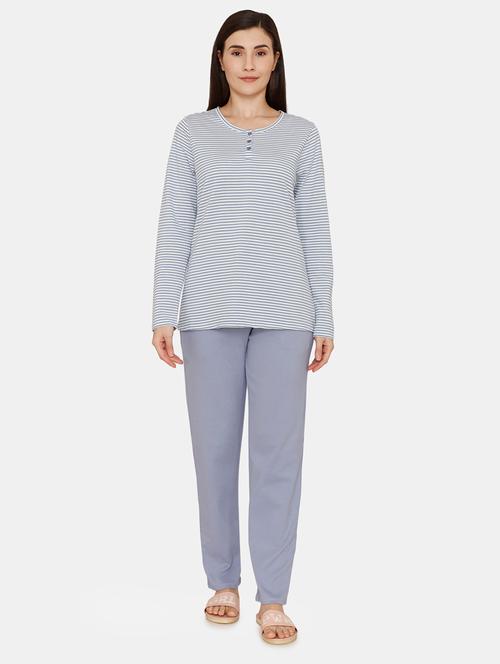 round neck printed nightwear pajama set - 18175902 - Very Small Image - 1