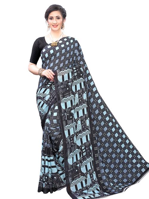 geometric printed saree - 18175997 - Very Small Image - 1