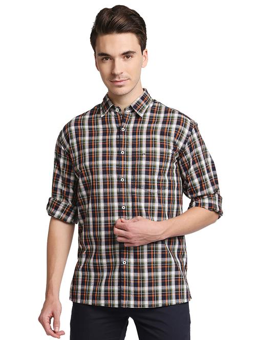 blue checked casual shirt - 18176076 - Very Small Image - 1