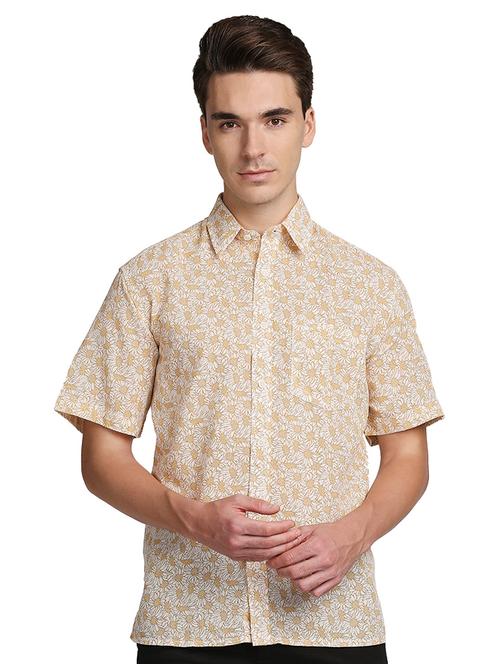 yellow printed casual shirt - 18176089 - Very Small Image - 1