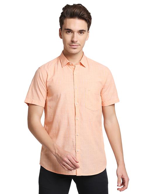 orange stripe casual shirt - 18176118 - Very Small Image - 1