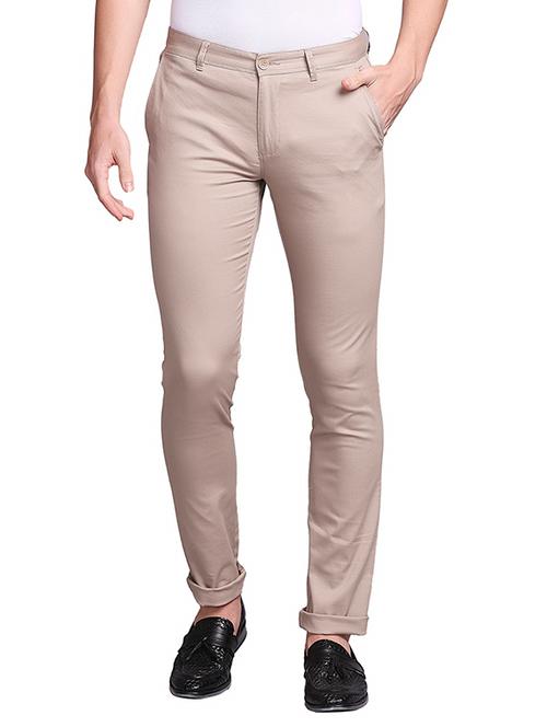 grey cotton blend chinos casual trousers - 18177124 - Very Small Image - 1