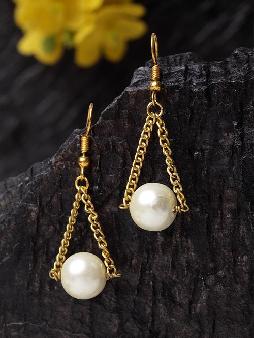 gold silver drop earring - 18177326 - Very Small Image - 1