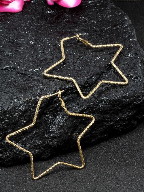 gold metal drop earring - 18177398 - Very Small Image - 1