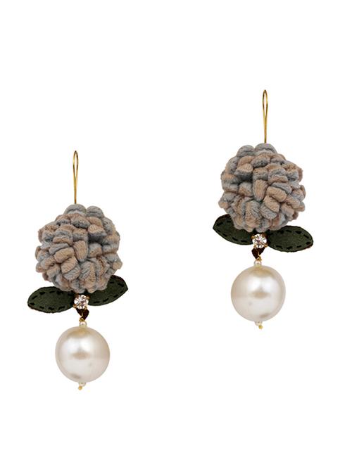 grey copper drop earring - 18177408 - Very Small Image - 1