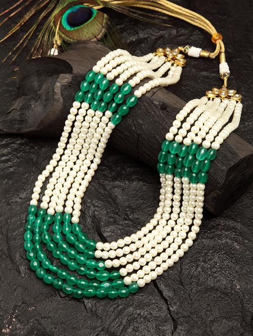 green silver long necklace - 18177441 - Very Small Image - 1