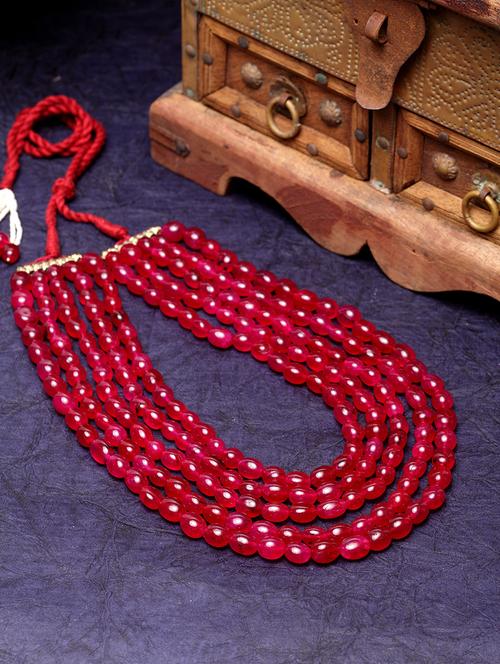 red silver long necklace - 18177442 - Very Small Image - 1