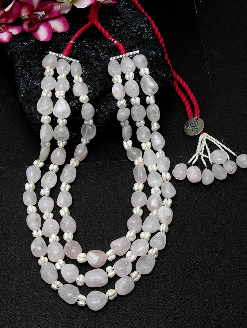 pink silver short necklace - 18177447 - Very Small Image - 1