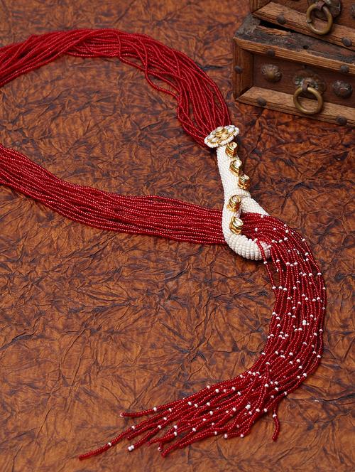 red silver long necklace - 18177491 - Very Small Image - 1