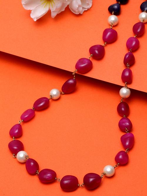 crystals pink layered necklace - 18177500 - Very Small Image - 1