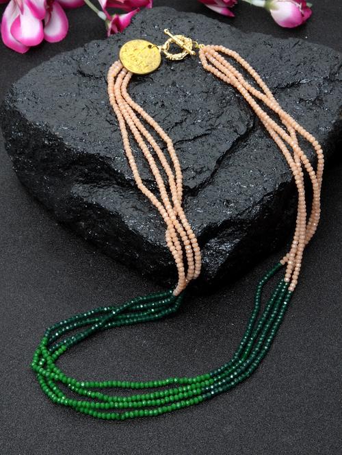 crystals green layered necklace - 18177521 - Very Small Image - 1