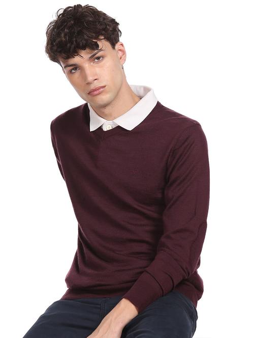 red solid pullover - 18177747 - Very Small Image - 1