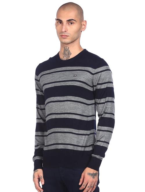 navy blue striped pullover - 18177789 - Very Small Image - 1