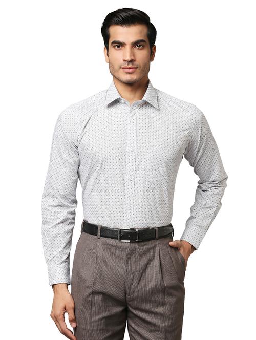 blue printed formal shirt - 18178320 - Very Small Image - 1