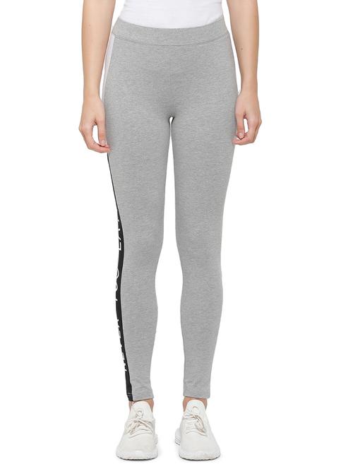 grey printed high rise active tights - 18178514 - Very Small Image - 1