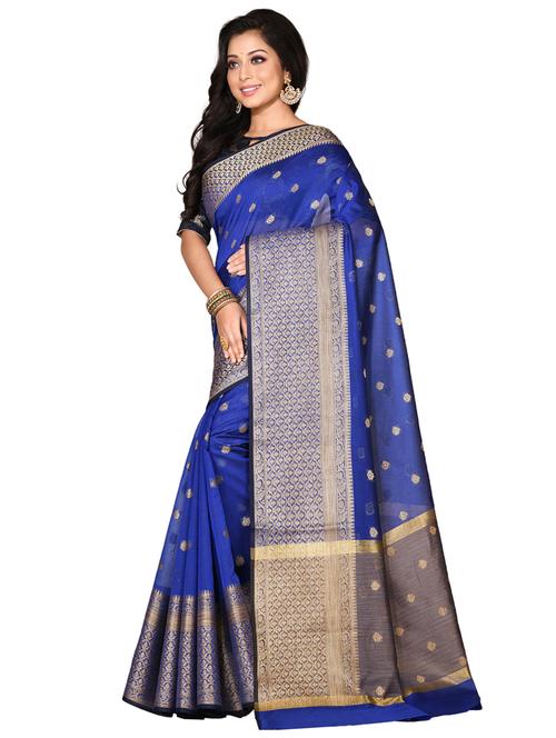 zari work banarasi saree with blouse - 18178646 - Very Small Image - 1