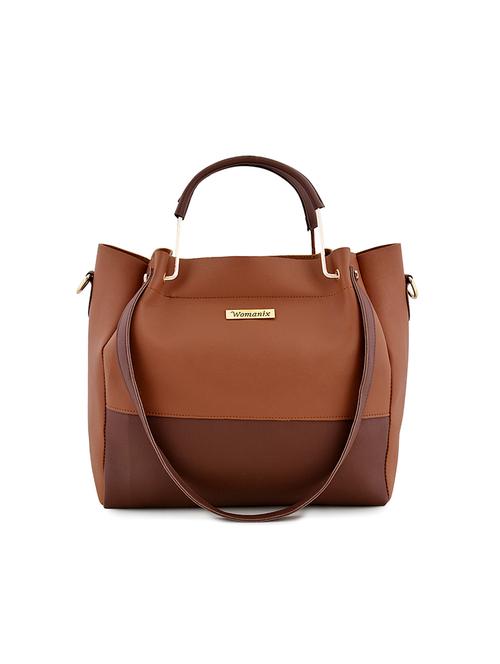 tan leatherette (pu) handbag - 18178943 - Very Small Image - 1