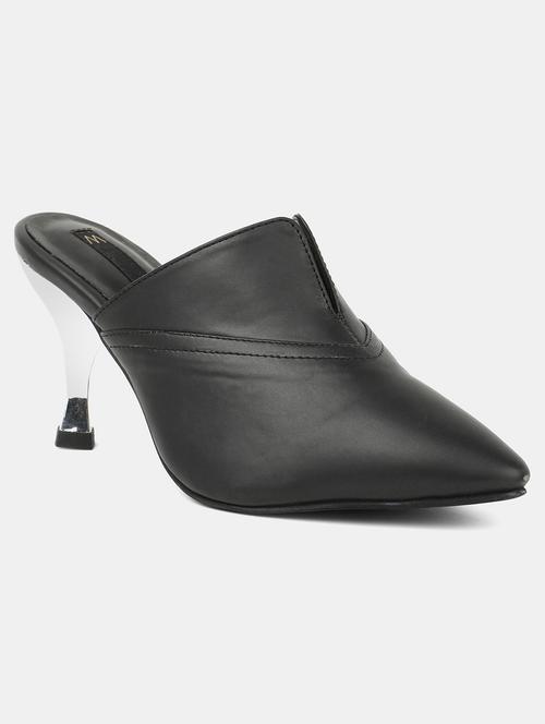 black pu mules sandals - 18179107 - Very Small Image - 1