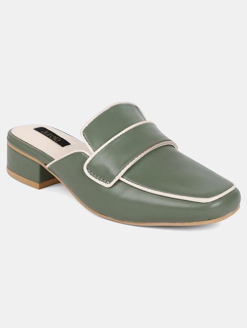 green pu mules sandals - 18179135 - Very Small Image - 1