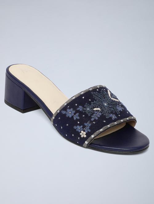 navy slip on sandal - 18179155 - Very Small Image - 1
