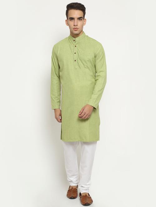 green solid long kurtas - 18179171 - Very Small Image - 1