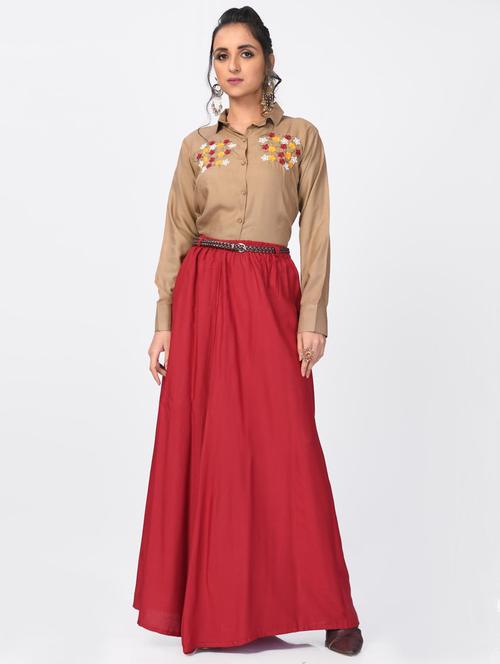 embroidered top and skirt set - 18179393 - Very Small Image - 1